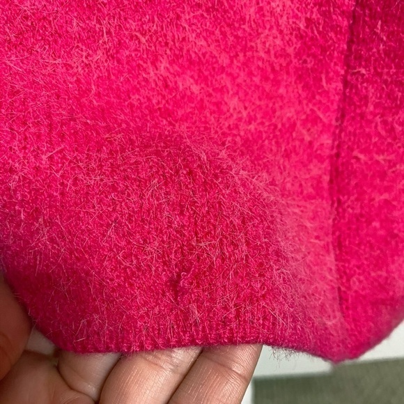 Jodifl Red and Pink Fuzzy Southwest Bohemian Open Front Cardigan NWT - Picture 16 of 16